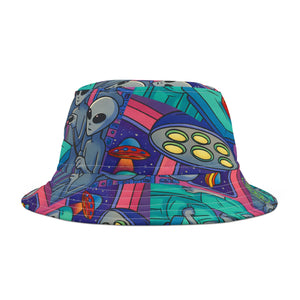 Galactic Aliens Don't Like Hot Sauce Bucket Hat
