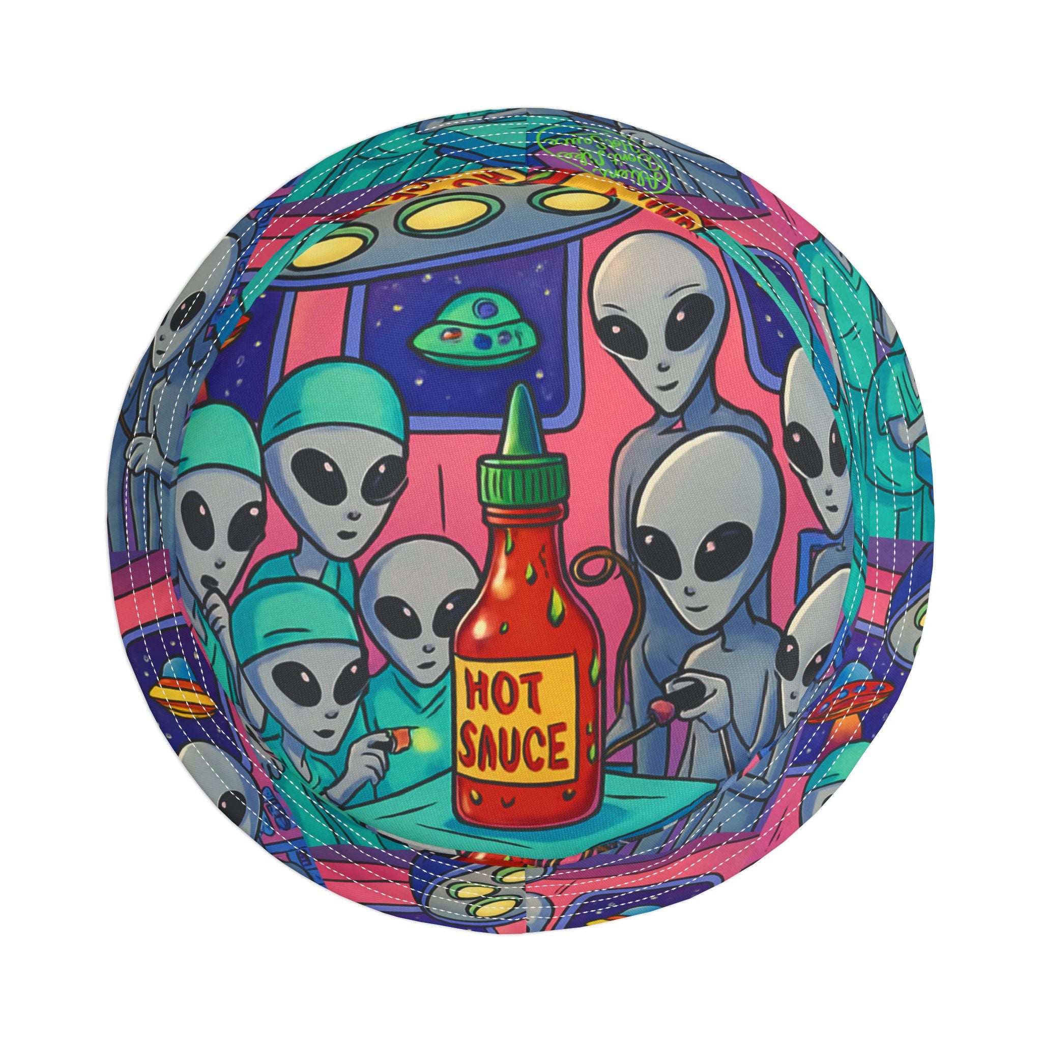 Galactic Aliens Don't Like Hot Sauce Bucket Hat