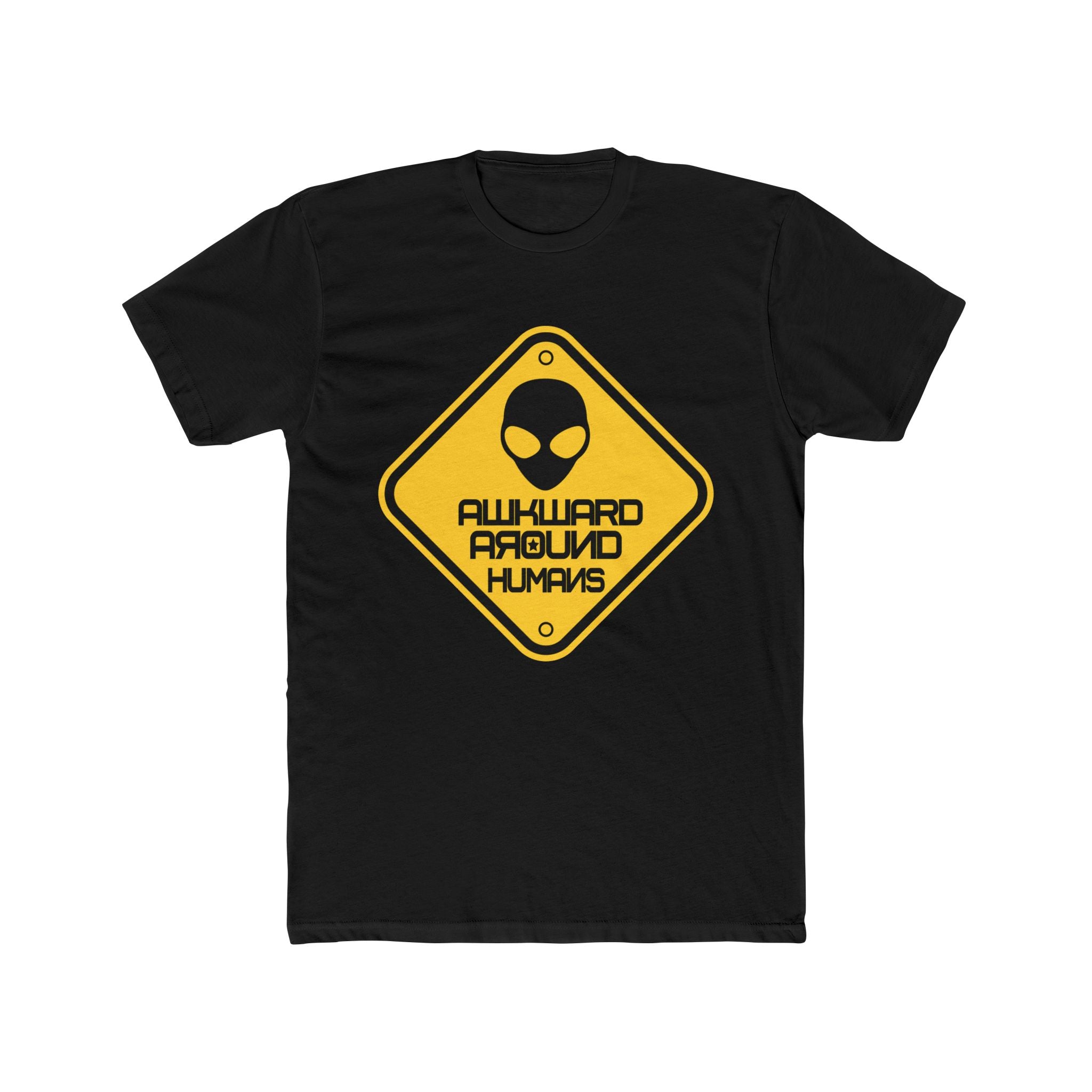 Awkward Around Humans Alien Cotton Crew Tee