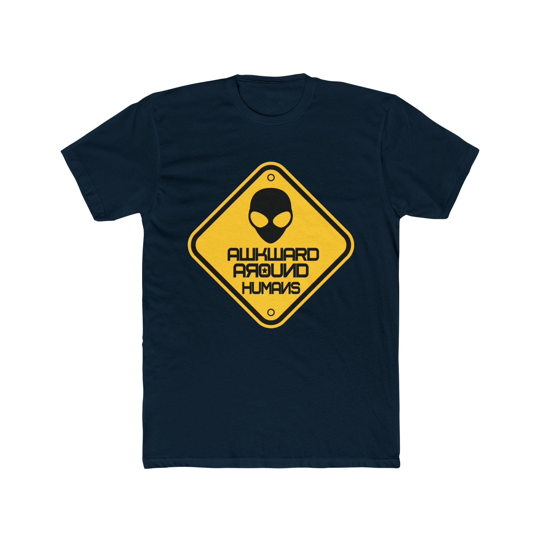 Awkward Around Humans Alien Cotton Crew Tee