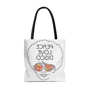 Peace Love and Disco Tote Bag