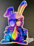 Bad A$$ Bunny Holographic 3 x 3 Sticker 3 Pack
